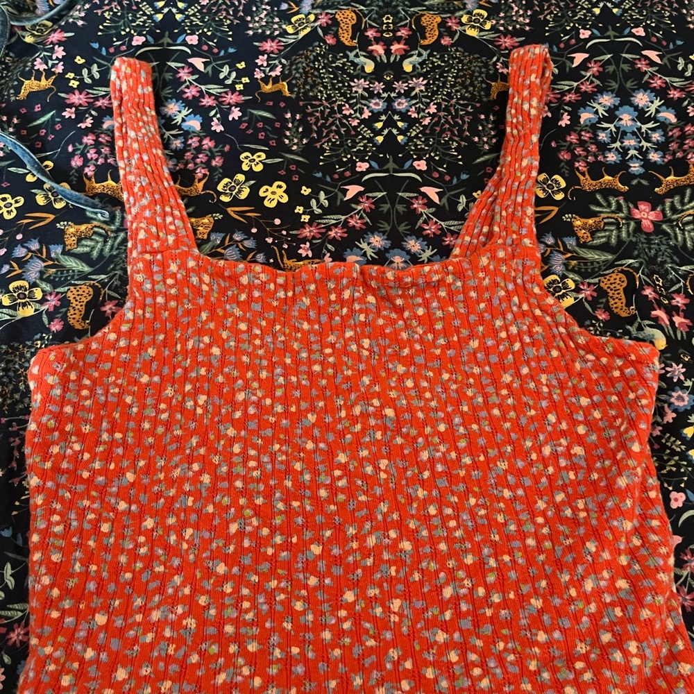 Orange Sleeveless Top